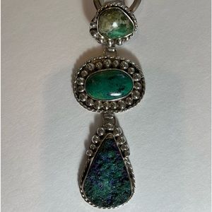 Cassandra Shaw signed necklace in turquoise and 925 silver 💖💖💖